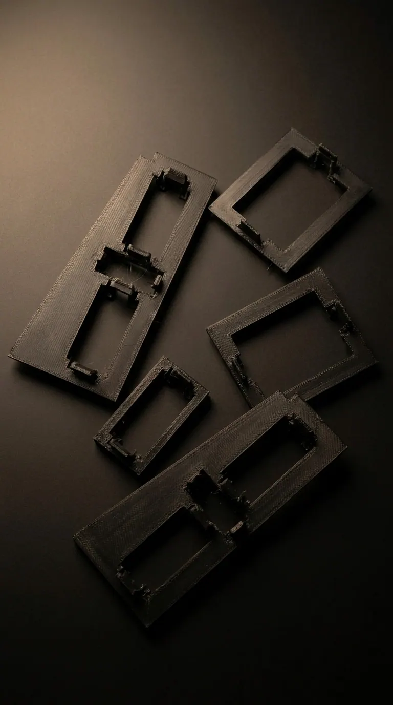 Reverse-engineered Mercedes-Benz W140 centre console switch holders